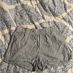 Old Navy Blue and White Striped High Waist Shorts